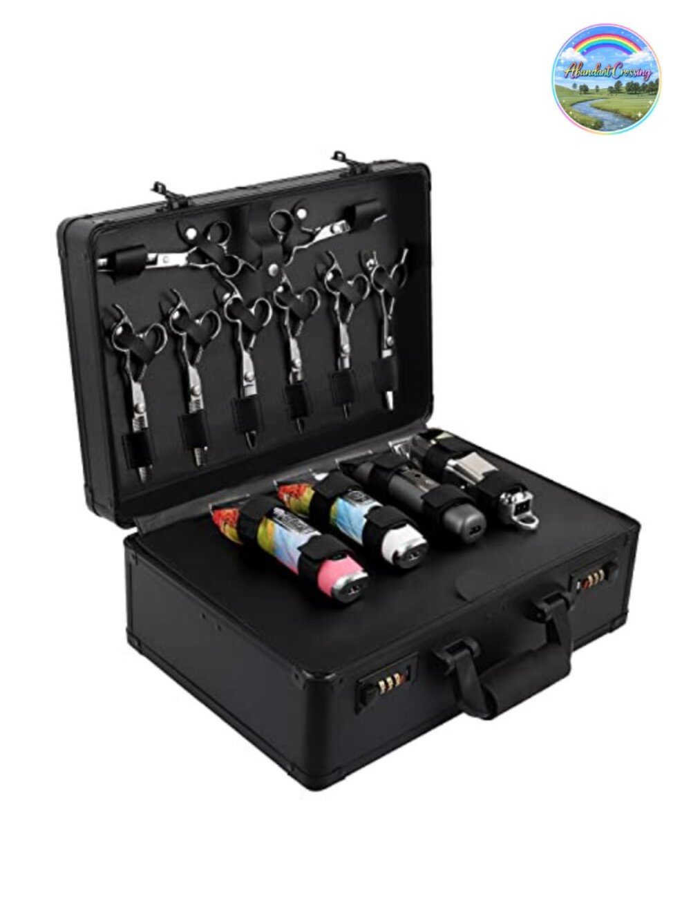 Barber Case Clipper Bag Hair Kit Tool Box Aluminum Organizer with Secure
